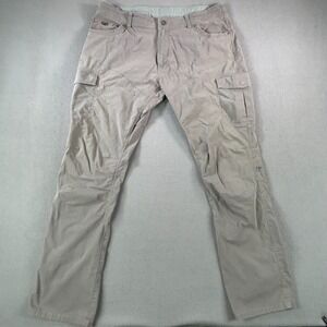 Kuhl Konfidant Air Pants Mens 38x34 Gray Hiking Nylon Vented Knee Crotch Cargo